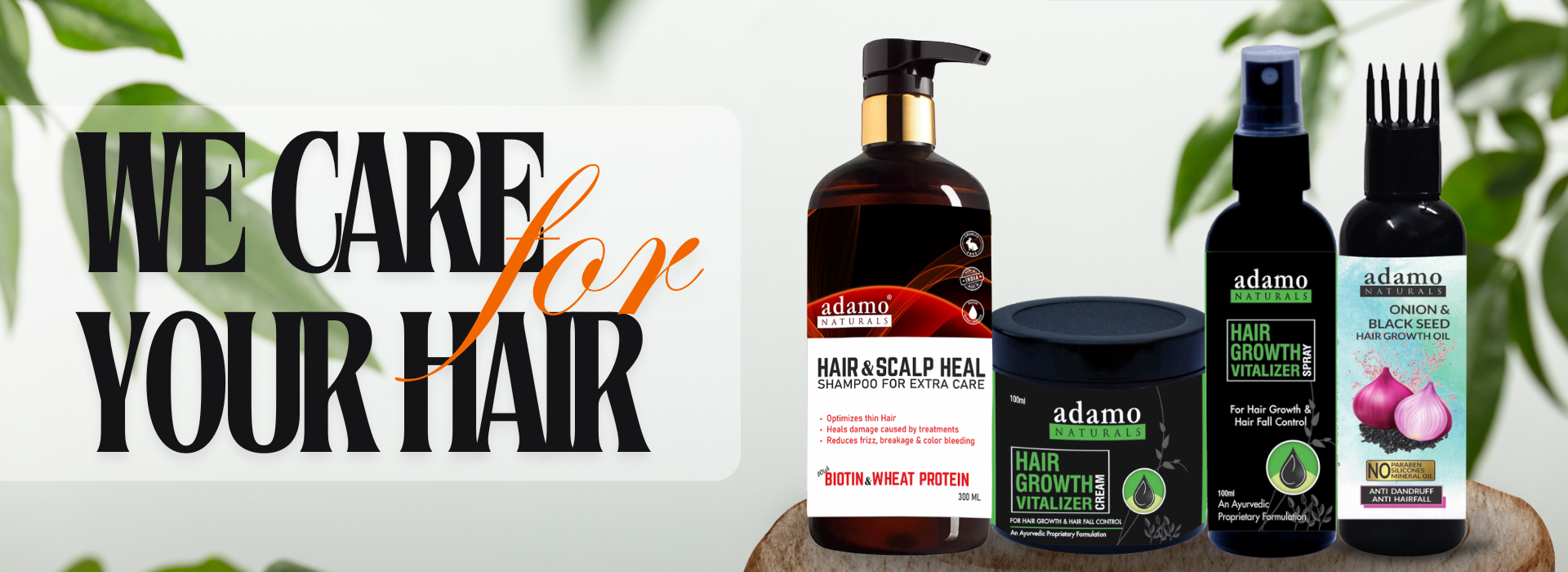 hair products ad banner