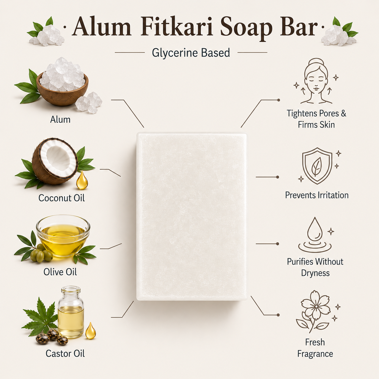 Alum Fitkari Soap Bar - Image 2