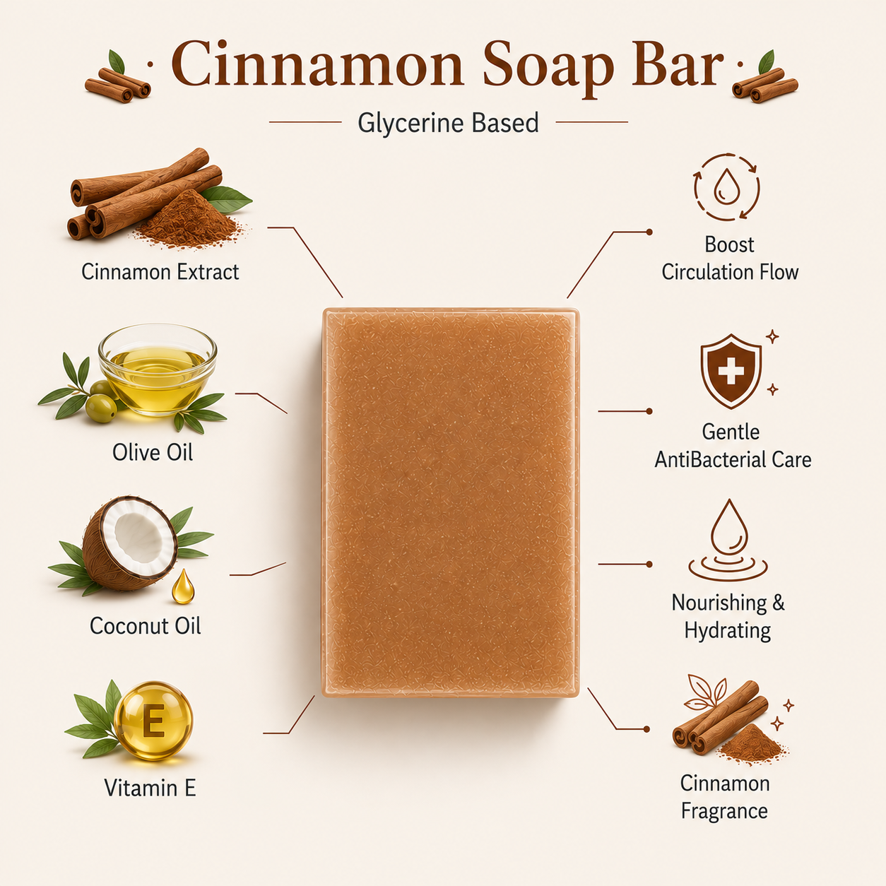Cinnamon Soap Bar - Image 2