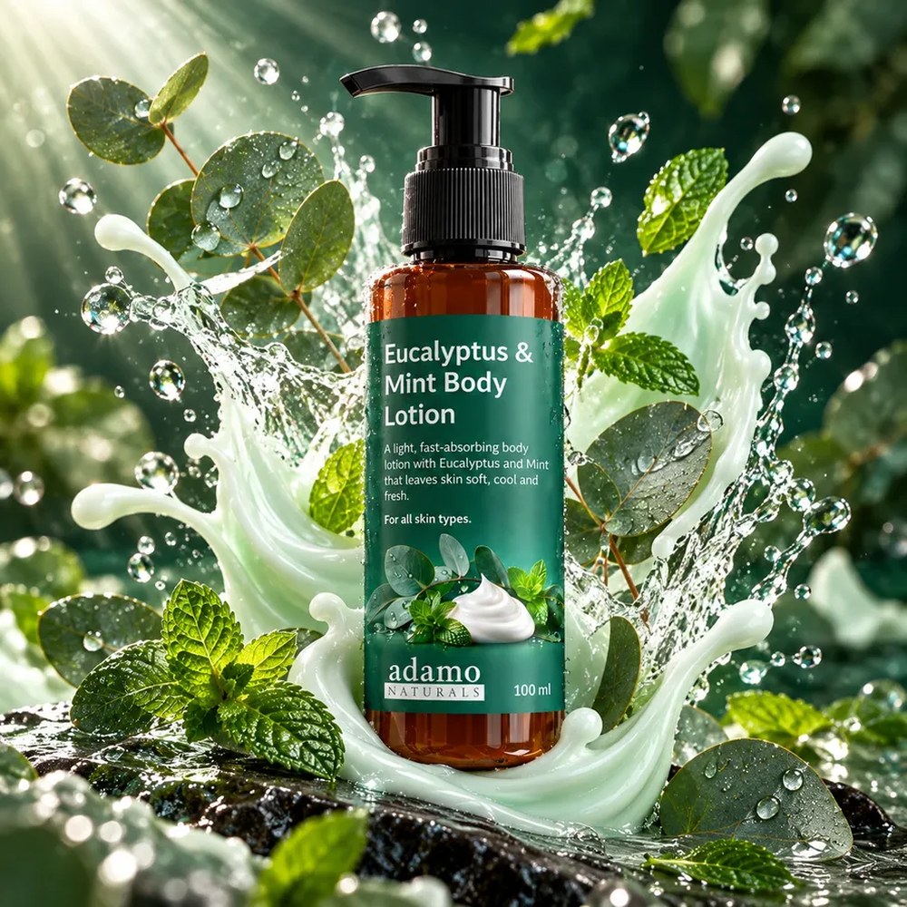 Eucalyptus and Mint Body Lotion 100 ml splash - Adamo Naturals